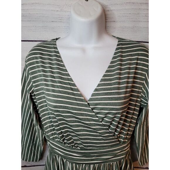 Women's Cross Front Striped Dress Small - Picture 2 of 5